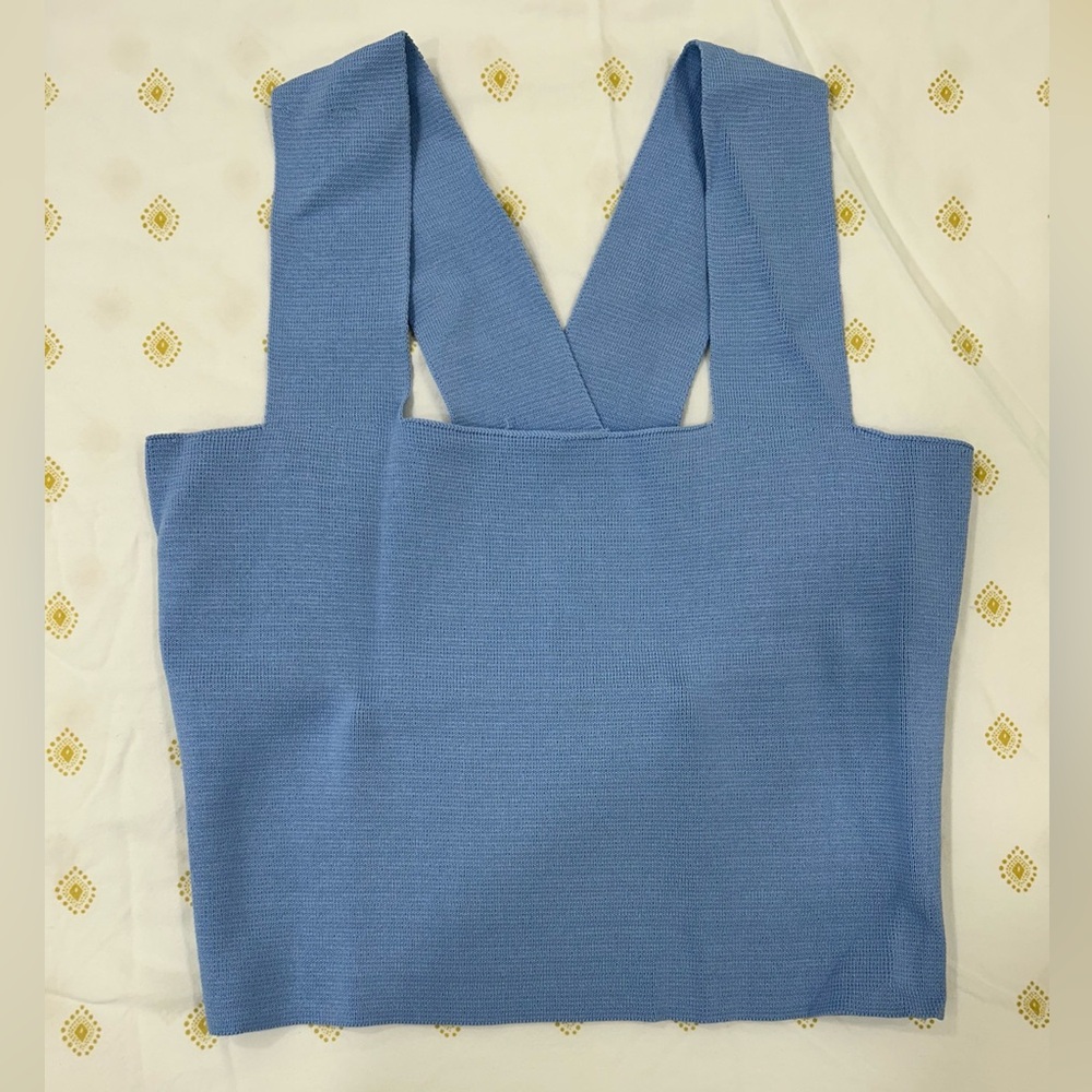 LUCCA Sky Blue Stretch Tank Top- Size Medium